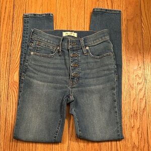 Womens Madewell jeans mid rise skinny 90s style